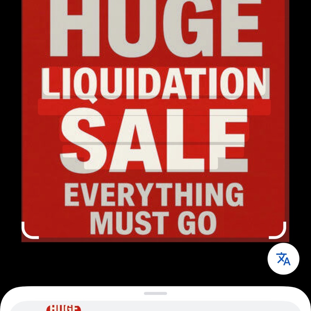 Bold Red Liquidation Sale Sign